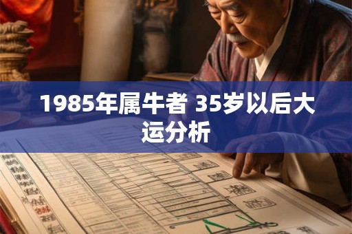 1985年属牛者 35岁以后大运分析 1985年属牛者 35岁以后大运分析