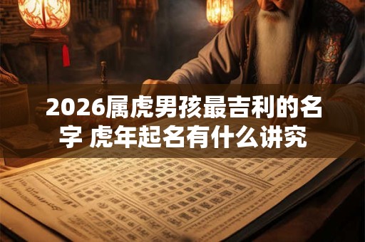2026属虎男孩最吉利的名字 虎年起名有什么讲究 2026属虎男孩最吉利的名字 虎年起名有什么讲究