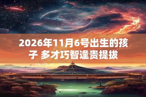 2026年11月6号出生的孩子 多才巧智逢贵提拔