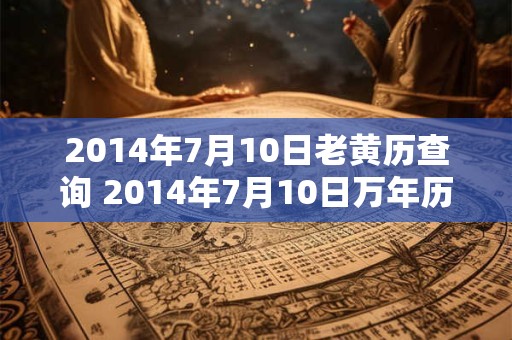 2014年7月10日老黄历查询 2014年7月10日万年历黄道吉日