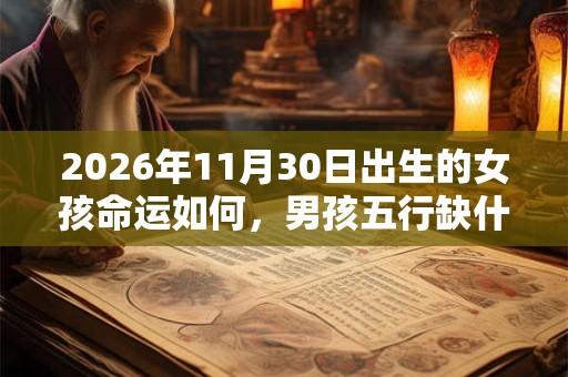 2026年11月30日出生的女孩命运如何，男孩五行缺什么