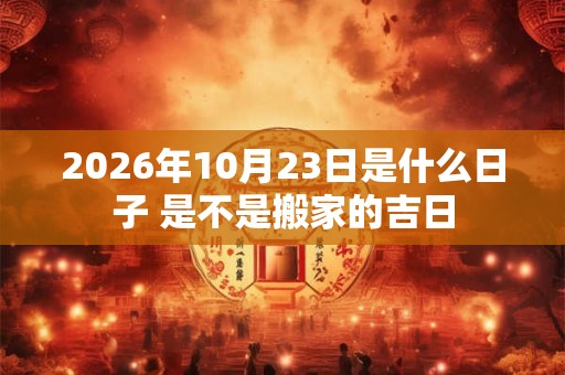 2026年10月23日是什么日子 是不是搬家的吉日