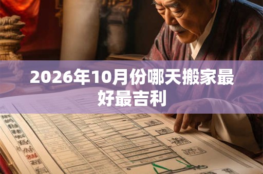 2026年10月份哪天搬家最好最吉利