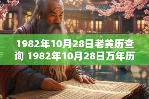 1982年10月28日老黄历查询 1982年10月28日万年历黄道吉日