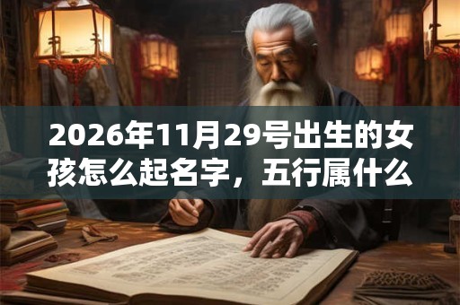 2026年11月29号出生的女孩怎么起名字，五行属什么
