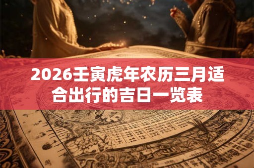 2026壬寅虎年农历三月适合出行的吉日一览表