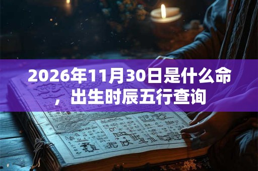 2026年11月30日是什么命，出生时辰五行查询