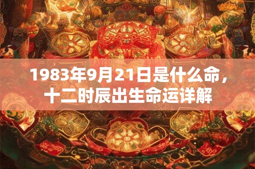 1983年9月21日是什么命，十二时辰出生命运详解