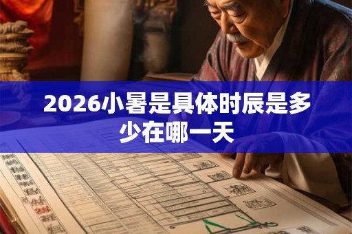 2026小暑是具体时辰是多少在哪一天
