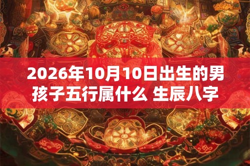 2026年10月10日出生的男孩子五行属什么 生辰八字取名