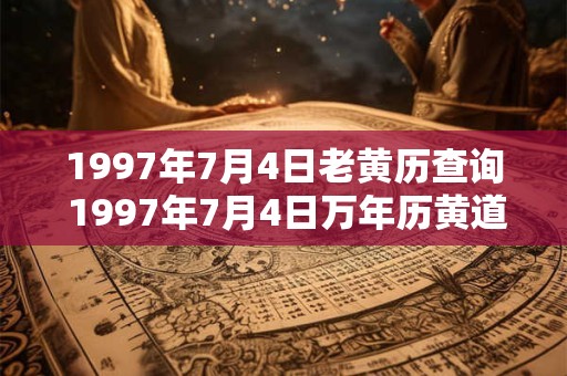 1997年7月4日老黄历查询 1997年7月4日万年历黄道吉日 1997年7月4日老黄历查询 1997年7月4日万年历黄道吉日