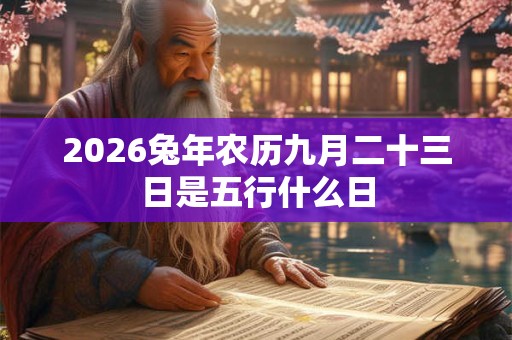 2026兔年农历九月二十三日是五行什么日 2026兔年农历九月二十三日是五行什么日