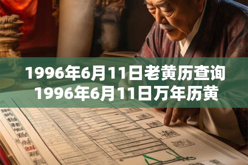 1996年6月11日老黄历查询 1996年6月11日万年历黄道吉日