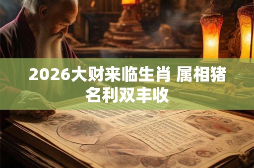 2026大财来临生肖 属相猪名利双丰收 2026大财来临生肖 属相猪名利双丰收