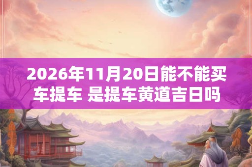 2026年11月20日能不能买车提车 是提车黄道吉日吗 2026年11月20日能不能买车提车 是提车黄道吉日吗