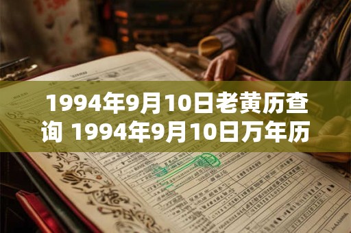 1994年9月10日老黄历查询 1994年9月10日万年历黄道吉日 1994年9月10日老黄历查询 1994年9月10日万年历黄道吉日