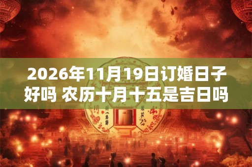 2026年11月19日订婚日子好吗 农历十月十五是吉日吗