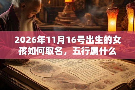 2026年11月16号出生的女孩如何取名，五行属什么