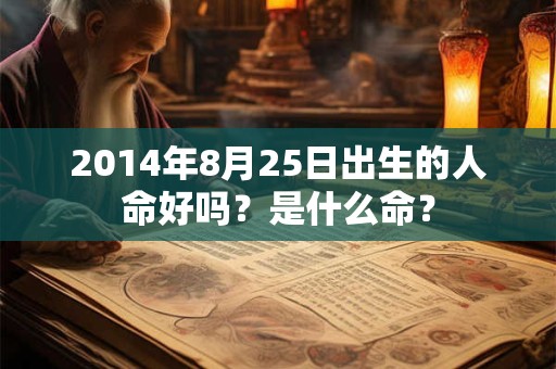 2014年8月25日出生的人命好吗？是什么命？
