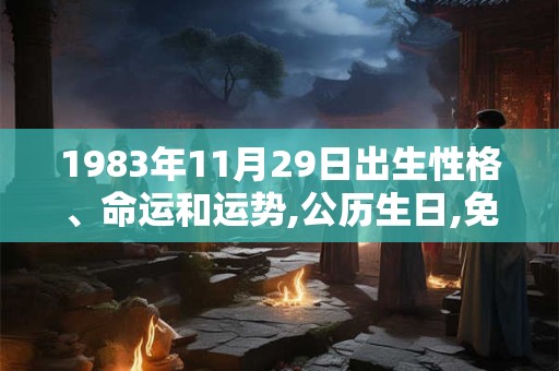 1983年11月29日出生性格、命运和运势,公历生日,免费算命