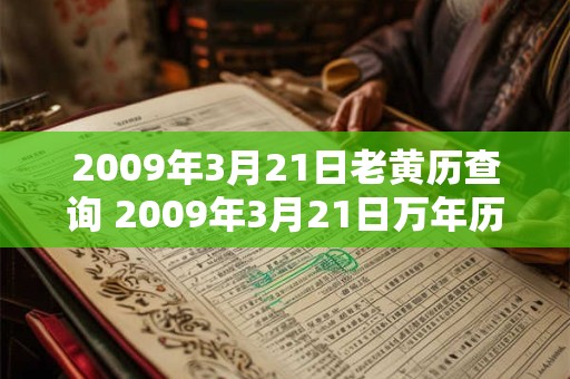 2009年3月21日老黄历查询 2009年3月21日万年历黄道吉日