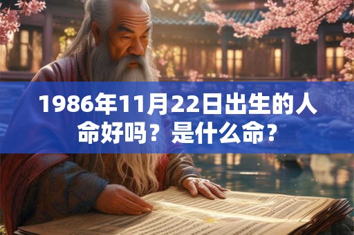 1986年11月22日出生的人命好吗？是什么命？