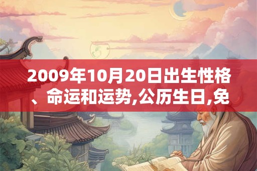 2009年10月20日出生性格、命运和运势,公历生日,免费算命