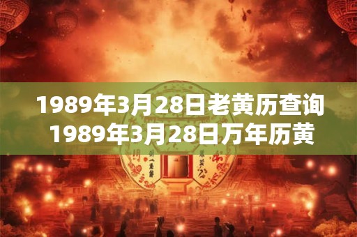 1989年3月28日老黄历查询 1989年3月28日万年历黄道吉日 1989年3月28日老黄历查询 1989年3月28日万年历黄道吉日