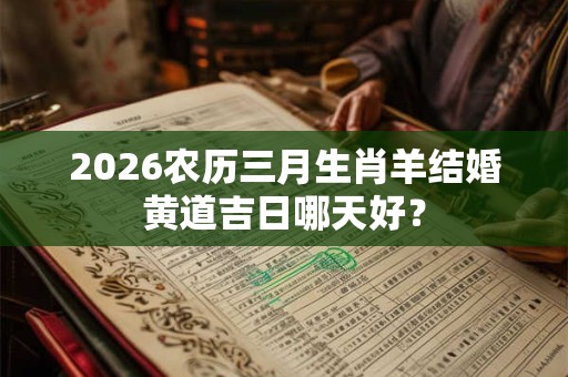 2026农历三月生肖羊结婚黄道吉日哪天好? 2026农历三月生肖羊结婚黄道吉日哪天好?