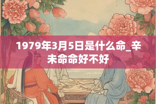 1979年3月5日是什么命_辛未命命好不好