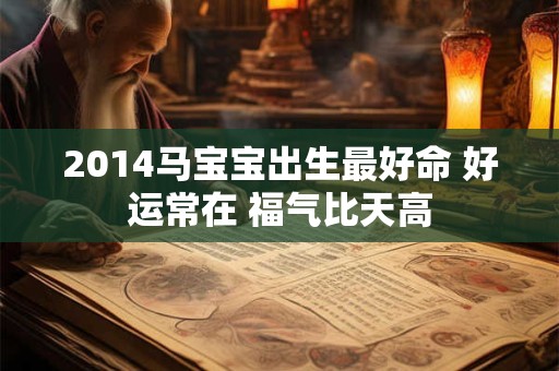 2014马宝宝出生最好命 好运常在 福气比天高 2014马宝宝出生最好命 好运常在 福气比天高