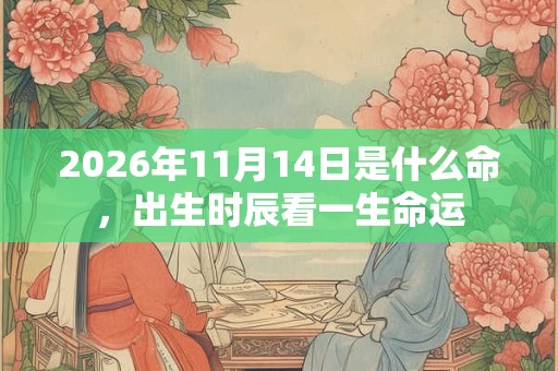 2026年11月14日是什么命,出生时辰看一生命运 2026年11月14日是什么命,出生时辰看一生命运