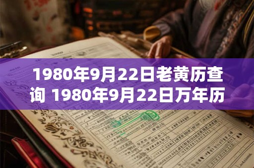1980年9月22日老黄历查询 1980年9月22日万年历黄道吉日 1980年9月22日老黄历查询 1980年9月22日万年历黄道吉日