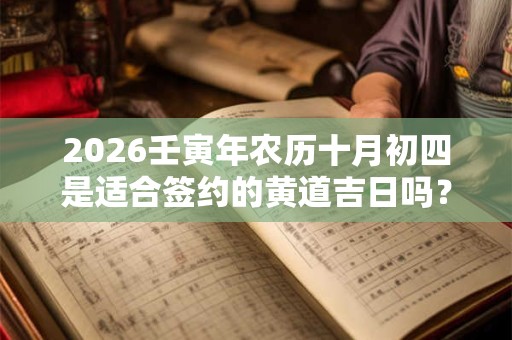 2026壬寅年农历十月初四是适合签约的黄道吉日吗？