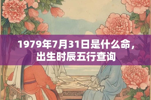 1979年7月31日是什么命,出生时辰五行查询 1979年7月31日是什么命,出生时辰五行查询