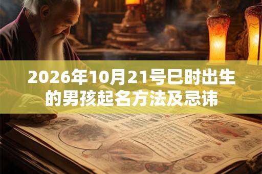 2026年10月21号巳时出生的男孩起名方法及忌讳