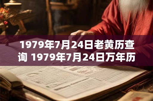 1979年7月24日老黄历查询 1979年7月24日万年历黄道吉日 1979年7月24日老黄历查询 1979年7月24日万年历黄道吉日