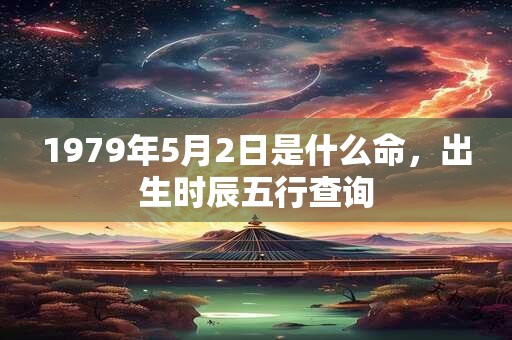 1979年5月2日是什么命，出生时辰五行查询