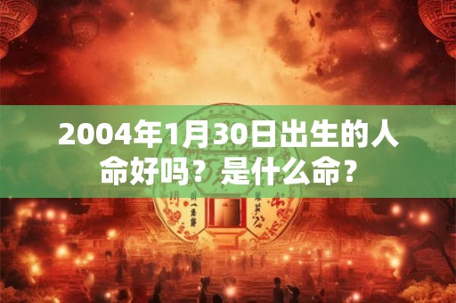 2004年1月30日出生的人命好吗?是什么命? 2004年1月30日出生的人命好吗?是什么命?