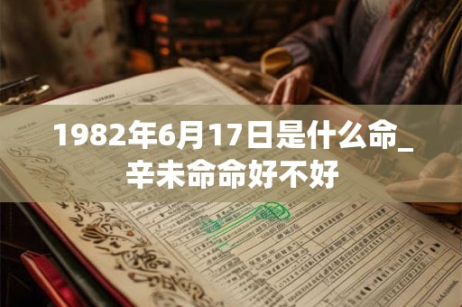 1982年6月17日是什么命_辛未命命好不好
