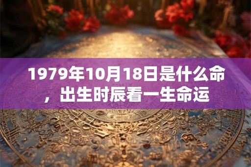 1979年10月18日是什么命，出生时辰看一生命运