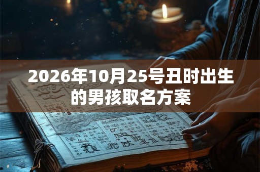 2026年10月25号丑时出生的男孩取名方案
