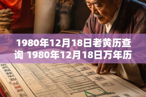 1980年12月18日老黄历查询 1980年12月18日万年历黄道吉日 1980年12月18日老黄历查询 1980年12月18日万年历黄道吉日