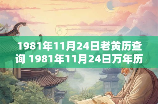 1981年11月24日老黄历查询 1981年11月24日万年历黄道吉日