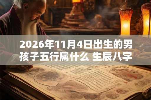 2026年11月4日出生的男孩子五行属什么 生辰八字取名