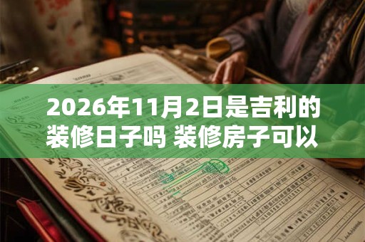 2026年11月2日是吉利的装修日子吗 装修房子可以吗