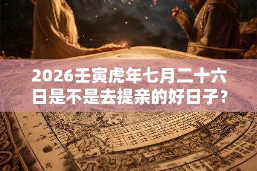 2026壬寅虎年七月二十六日是不是去提亲的好日子? 2026壬寅虎年七月二十六日是不是去提亲的好日子?