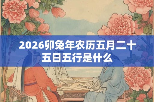 2026卯兔年农历五月二十五日五行是什么