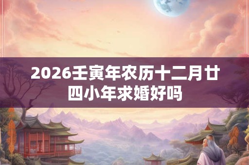 2026壬寅年农历十二月廿四小年求婚好吗
