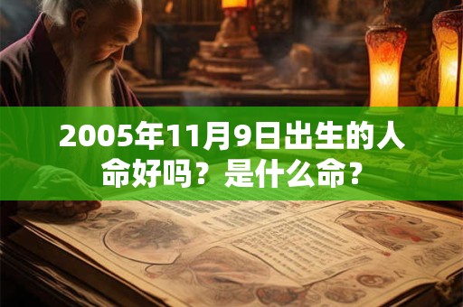 2005年11月9日出生的人命好吗？是什么命？
